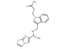 3-(3-{[(1-imidazo[2,1-b][1,3]thiazol-6-ylethyl)amino]methyl}-1H-indol-1-yl)propanamide