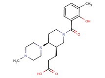 3-[(3R*,4S*)-1-(2-hydroxy-3-methylbenzoyl)-4-(4-methylpiperazin-1-yl)piperidin-3-yl]propanoic acid