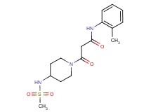 N-(2-methylphenyl)-3-{4-[(methylsulfonyl)amino]piperidin-1-yl}-3-oxopropanamide