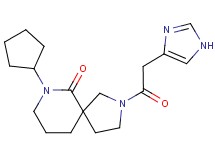 7-cyclopentyl-2-(1H-imidazol-4-ylacetyl)-2,7-diazaspiro[4.5]decan-6-one