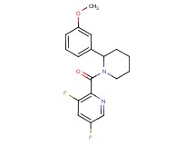 3,5-difluoro-2-{[2-(3-methoxyphenyl)-1-piperidinyl]carbonyl}pyridine