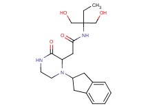 N-[1,1-bis(hydroxymethyl)propyl]-2-[1-(2,3-dihydro-1H-inden-2-yl)-3-oxo-2-piperazinyl]acetamide