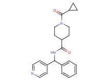 1-(cyclopropylcarbonyl)-N-[phenyl(4-pyridinyl)methyl]-4-piperidinecarboxamide