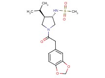 N-[(3S*,4R*)-1-(1,3-benzodioxol-5-ylacetyl)-4-isopropyl-3-pyrrolidinyl]methanesulfonamide