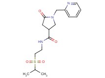 N-[2-(isopropylsulfonyl)ethyl]-5-oxo-1-(2-pyridinylmethyl)-3-pyrrolidinecarboxamide