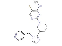 5-fluoro-N-methyl-2-{3-[1-(4-pyridinylmethyl)-1H-imidazol-2-yl]-1-piperidinyl}-4-pyrimidinamine