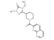 4-ethyl-2-methyl-5-[1-(1,8-naphthyridin-2-ylcarbonyl)piperidin-3-yl]-2,4-dihydro-3H-1,2,4-triazol-3-one