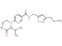 6-(2-isopropyl-3-oxo-1-piperazinyl)-N-[(3-propyl-5-isoxazolyl)methyl]nicotinamide