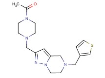 2-[(4-acetyl-1-piperazinyl)methyl]-5-(3-thienylmethyl)-4,5,6,7-tetrahydropyrazolo[1,5-a]pyrazine