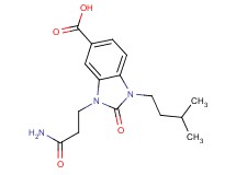 3-(3-amino-3-oxopropyl)-1-(3-methylbutyl)-2-oxo-2,3-dihydro-1H-benzimidazole-5-carboxylic acid