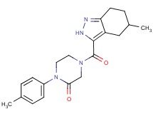 1-(4-methylphenyl)-4-[(5-methyl-4,5,6,7-tetrahydro-2H-indazol-3-yl)carbonyl]-2-piperazinone