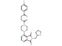 4-{4-[4-(4-fluorophenyl)-4-oxobutanoyl]-1-piperazinyl}-2-(tetrahydro-2-furanylmethyl)-1H-isoindole-1,3(2H)-dione