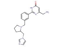 6-(aminomethyl)-2-(3-{[2-(1H-imidazol-1-ylmethyl)-1-pyrrolidinyl]methyl}phenyl)-4(3H)-pyrimidinone bis(trifluoroacetate)