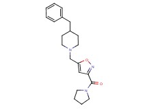 4-benzyl-1-{[3-(1-pyrrolidinylcarbonyl)-5-isoxazolyl]methyl}piperidine
