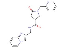N-(imidazo[1,2-a]pyridin-2-ylmethyl)-5-oxo-1-(pyridin-2-ylmethyl)pyrrolidine-3-carboxamide