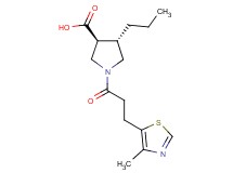 (3S*,4S*)-1-[3-(4-methyl-1,3-thiazol-5-yl)propanoyl]-4-propyl-3-pyrrolidinecarboxylic acid