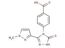 4-[3-(1-methyl-1H-pyrazol-3-yl)-5-oxo-1,5-dihydro-4H-1,2,4-triazol-4-yl]benzoic acid