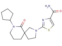 2-(7-cyclopentyl-6-oxo-2,7-diazaspiro[4.5]dec-2-yl)-1,3-thiazole-4-carboxamide