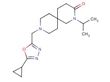 9-[(5-cyclopropyl-1,3,4-oxadiazol-2-yl)methyl]-2-isopropyl-2,9-diazaspiro[5.5]undecan-3-one