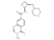 3-methyl-4-oxo-N-[(1S*,2R*)-2-(tetrahydro-2H-pyran-4-ylamino)cyclobutyl]-3,4-dihydro-7-quinazolinecarboxamide