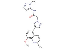 2-[4-(8-methoxy-2-methylquinolin-5-yl)-1H-pyrazol-1-yl]-N-(1-methyl-1H-pyrazol-5-yl)acetamide