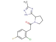 5-{1-[(2-chloro-4-fluorophenyl)acetyl]pyrrolidin-2-yl}-3-methyl-1H-1,2,4-triazole