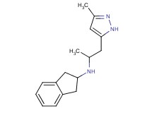2,3-dihydro-1H-inden-2-yl[1-methyl-2-(3-methyl-1H-pyrazol-5-yl)ethyl]amine