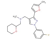 1-[1-(3-fluorophenyl)-3-(5-methyl-2-furyl)-1H-pyrazol-4-yl]-N-methyl-N-(tetrahydro-2H-pyran-2-ylmethyl)methanamine