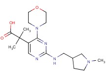 2-methyl-2-(2-{[(1-methylpyrrolidin-3-yl)methyl]amino}-4-morpholin-4-ylpyrimidin-5-yl)propanoic acid
