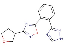 3-(tetrahydrofuran-3-yl)-5-[2-(1H-1,2,4-triazol-3-yl)phenyl]-1,2,4-oxadiazole