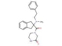 4-({2-[methyl(2-phenylethyl)amino]-2,3-dihydro-1H-inden-2-yl}carbonyl)-2-piperazinone