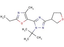 1-tert-butyl-5-(2-ethyl-4-methyl-1,3-oxazol-5-yl)-3-(tetrahydrofuran-3-yl)-1H-1,2,4-triazole