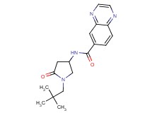 N-[1-(2,2-dimethylpropyl)-5-oxo-3-pyrrolidinyl]-6-quinoxalinecarboxamide