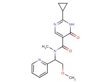 2-cyclopropyl-N-(2-methoxy-1-pyridin-2-ylethyl)-N-methyl-6-oxo-1,6-dihydropyrimidine-5-carboxamide