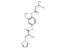 N-(2-methoxy-4-{[2-methyl-3-(1H-pyrazol-1-yl)propanoyl]amino}phenyl)-3-methylbutanamide
