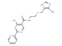 4-hydroxy-N-(2-{[(4-methyl-1H-imidazol-5-yl)methyl]thio}ethyl)-2-pyridin-2-ylpyrimidine-5-carboxamide