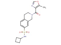 N-cyclobutyl-2-[(5-methyl-1,3-oxazol-4-yl)carbonyl]-1,2,3,4-tetrahydroisoquinoline-7-sulfonamide