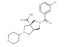 (3aR*,6aR*)-2-(3-chlorobenzoyl)-5-(tetrahydro-2H-pyran-4-yl)hexahydropyrrolo[3,4-c]pyrrole-3a(1H)-carboxylic acid
