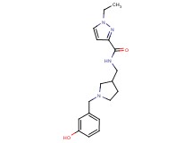 1-ethyl-N-{[1-(3-hydroxybenzyl)pyrrolidin-3-yl]methyl}-1H-pyrazole-3-carboxamide
