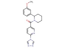 5-{[2-(3-methoxyphenyl)-1-piperidinyl]carbonyl}-2-(4H-1,2,4-triazol-4-yl)pyridine