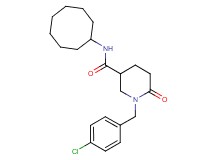 1-(4-chlorobenzyl)-N-cyclooctyl-6-oxo-3-piperidinecarboxamide