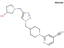 2-{4-[(4-{[(3R)-3-hydroxy-1-pyrrolidinyl]methyl}-1H-1,2,3-triazol-1-yl)methyl]-1-piperidinyl}isonicotinonitrile bis(trifluoroacetate) (salt)