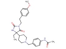 N-{4-[(4-{4-ethyl-1-[2-(4-methoxyphenyl)ethyl]-2,5-dioxo-4-imidazolidinyl}-1-piperidinyl)methyl]phenyl}acetamide