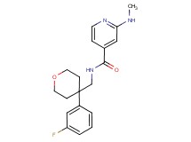 N-{[4-(3-fluorophenyl)tetrahydro-2H-pyran-4-yl]methyl}-2-(methylamino)isonicotinamide