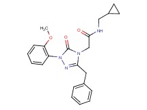 2-[3-benzyl-1-(2-methoxyphenyl)-5-oxo-1,5-dihydro-4H-1,2,4-triazol-4-yl]-N-(cyclopropylmethyl)acetamide