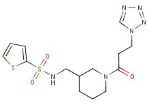 N-({1-[3-(1H-tetrazol-1-yl)propanoyl]piperidin-3-yl}methyl)thiophene-2-sulfonamide formate