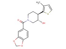 (3S*,4R*)-1-(1,3-benzodioxol-5-ylcarbonyl)-4-(3-methyl-2-thienyl)piperidin-3-ol