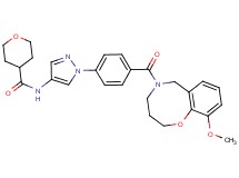 N-(1-{4-[(10-methoxy-3,4-dihydro-2H-1,5-benzoxazocin-5(6H)-yl)carbonyl]phenyl}-1H-pyrazol-4-yl)tetrahydro-2H-pyran-4-carboxamide
