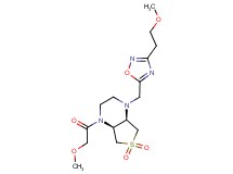 (4aR*,7aS*)-1-(methoxyacetyl)-4-{[3-(2-methoxyethyl)-1,2,4-oxadiazol-5-yl]methyl}octahydrothieno[3,4-b]pyrazine 6,6-dioxide