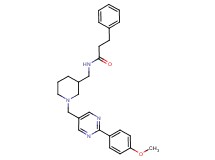 N-[(1-{[2-(4-methoxyphenyl)-5-pyrimidinyl]methyl}-3-piperidinyl)methyl]-3-phenylpropanamide